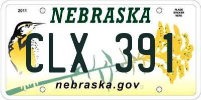 NE license plate CLX391