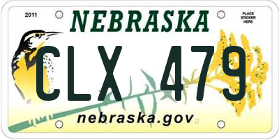 NE license plate CLX479