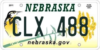 NE license plate CLX488