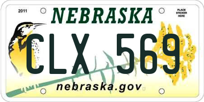 NE license plate CLX569