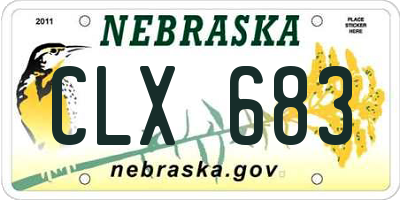 NE license plate CLX683