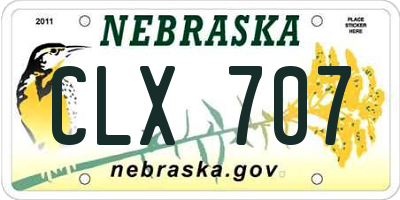 NE license plate CLX707