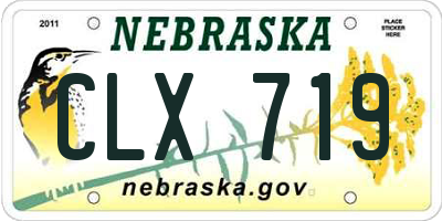 NE license plate CLX719