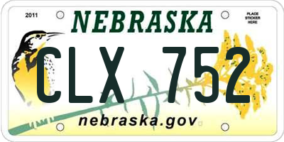 NE license plate CLX752