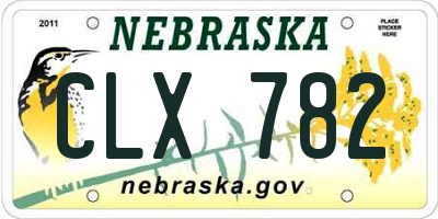 NE license plate CLX782