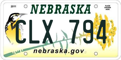 NE license plate CLX794