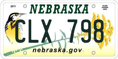 NE license plate CLX798