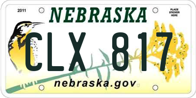 NE license plate CLX817