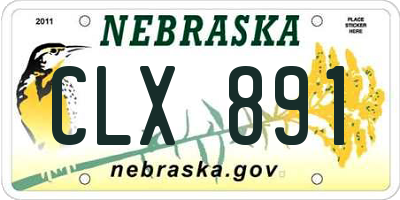 NE license plate CLX891