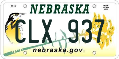 NE license plate CLX937