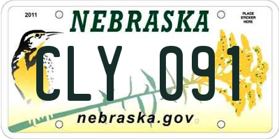 NE license plate CLY091