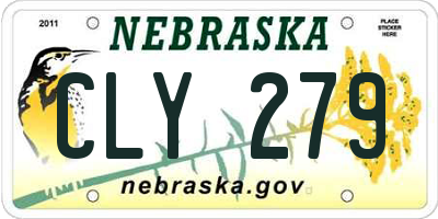 NE license plate CLY279