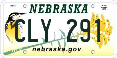 NE license plate CLY291
