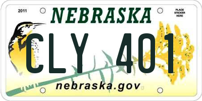 NE license plate CLY401