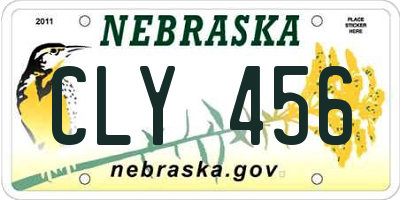 NE license plate CLY456