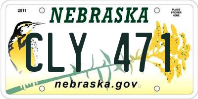 NE license plate CLY471