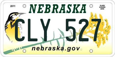 NE license plate CLY527