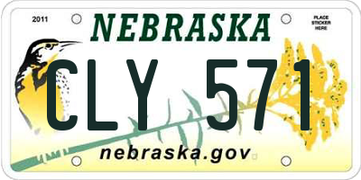 NE license plate CLY571