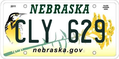 NE license plate CLY629