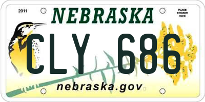 NE license plate CLY686