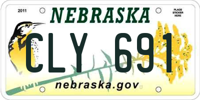 NE license plate CLY691