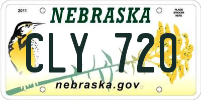 NE license plate CLY720