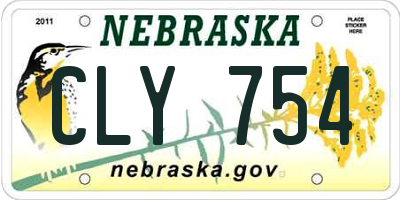 NE license plate CLY754