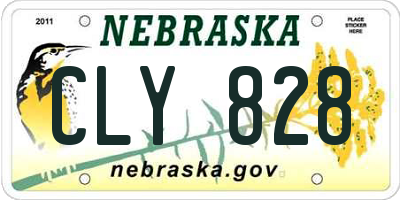 NE license plate CLY828