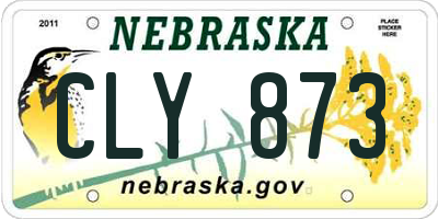NE license plate CLY873