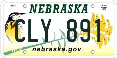NE license plate CLY891