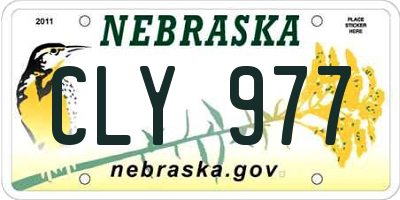 NE license plate CLY977