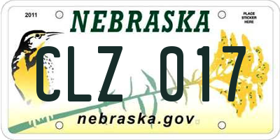 NE license plate CLZ017