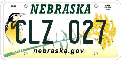 NE license plate CLZ027
