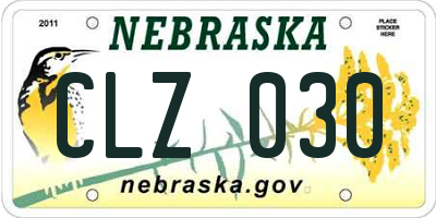 NE license plate CLZ030