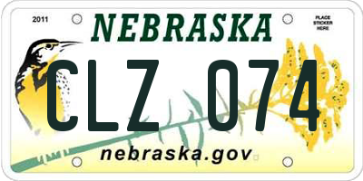 NE license plate CLZ074
