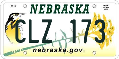 NE license plate CLZ173