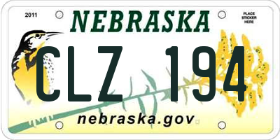 NE license plate CLZ194