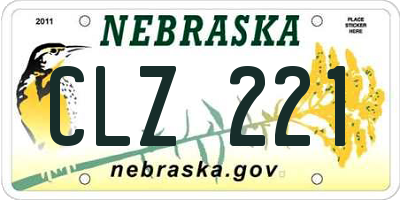 NE license plate CLZ221