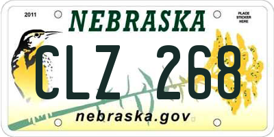 NE license plate CLZ268