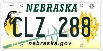 NE license plate CLZ288