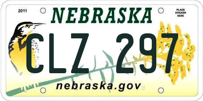 NE license plate CLZ297