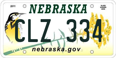 NE license plate CLZ334