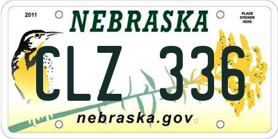 NE license plate CLZ336