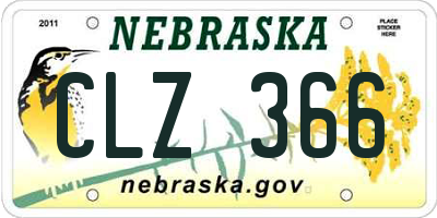 NE license plate CLZ366