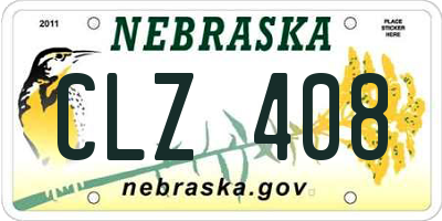 NE license plate CLZ408