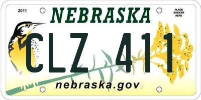 NE license plate CLZ411