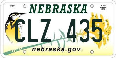 NE license plate CLZ435