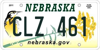 NE license plate CLZ461