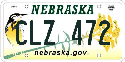 NE license plate CLZ472