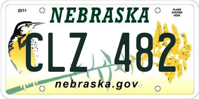 NE license plate CLZ482